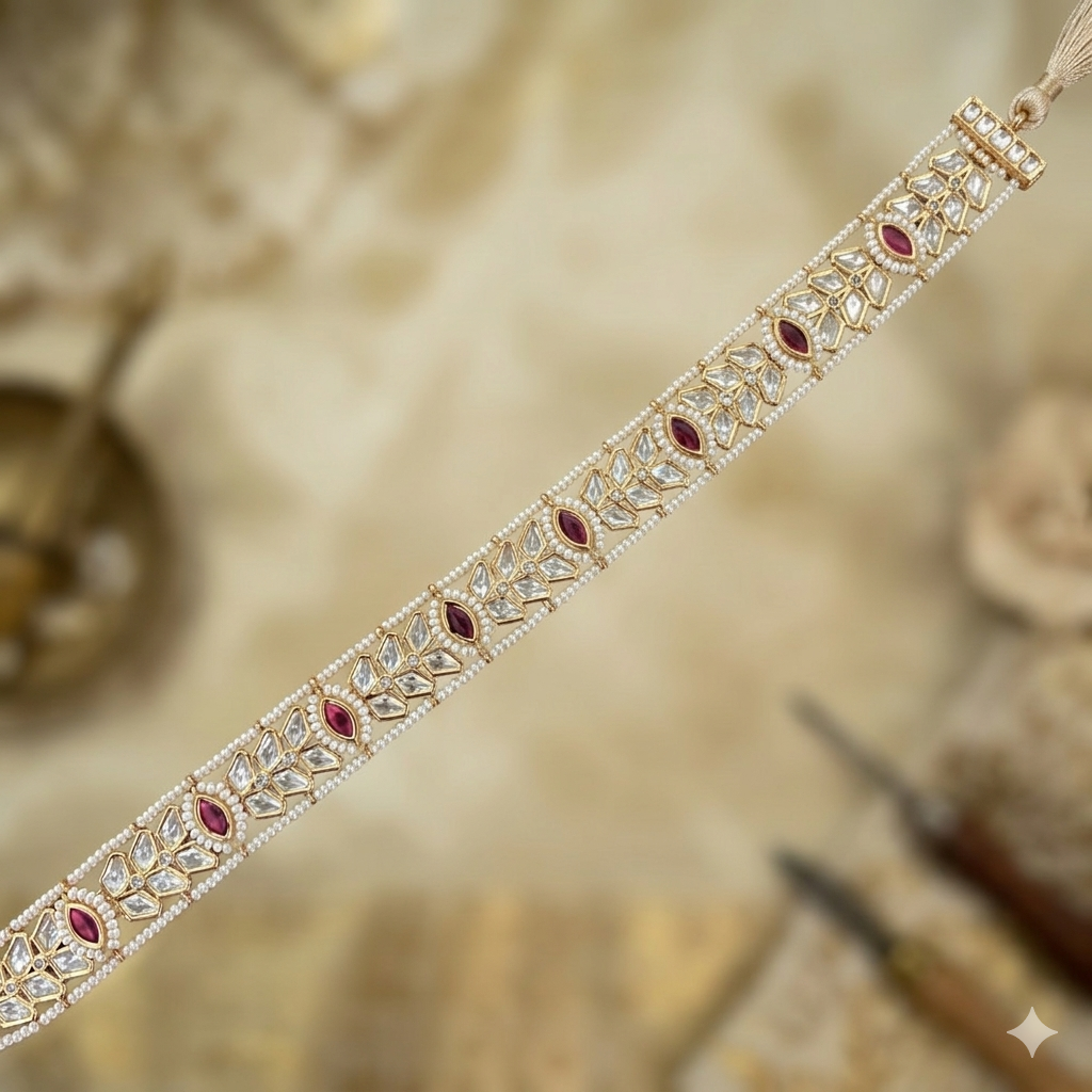 Beautiful Kundan Polki Shishfool