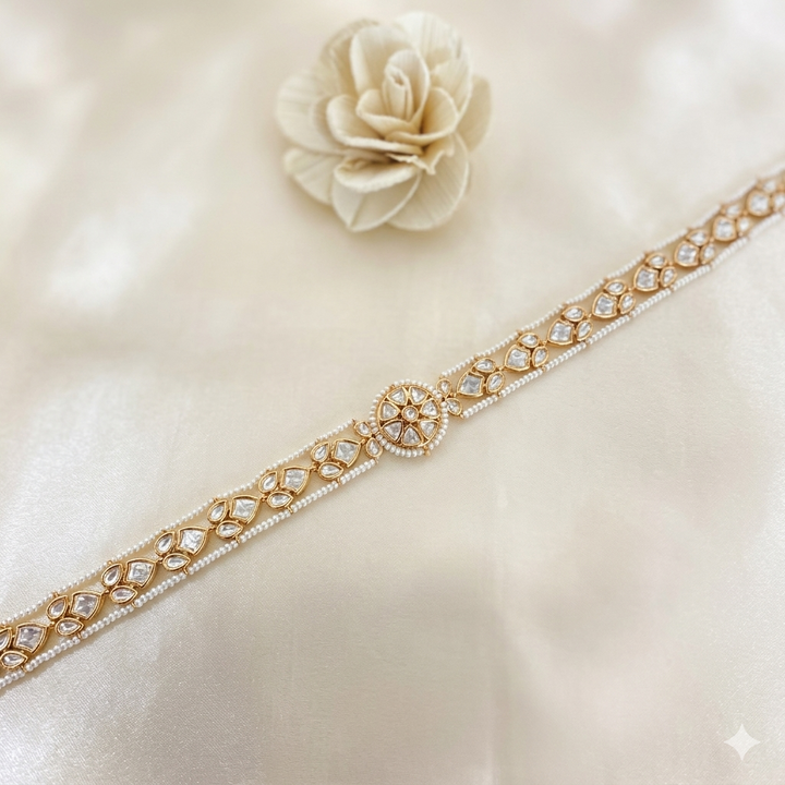 Elegant Kundan Polki Shishfool