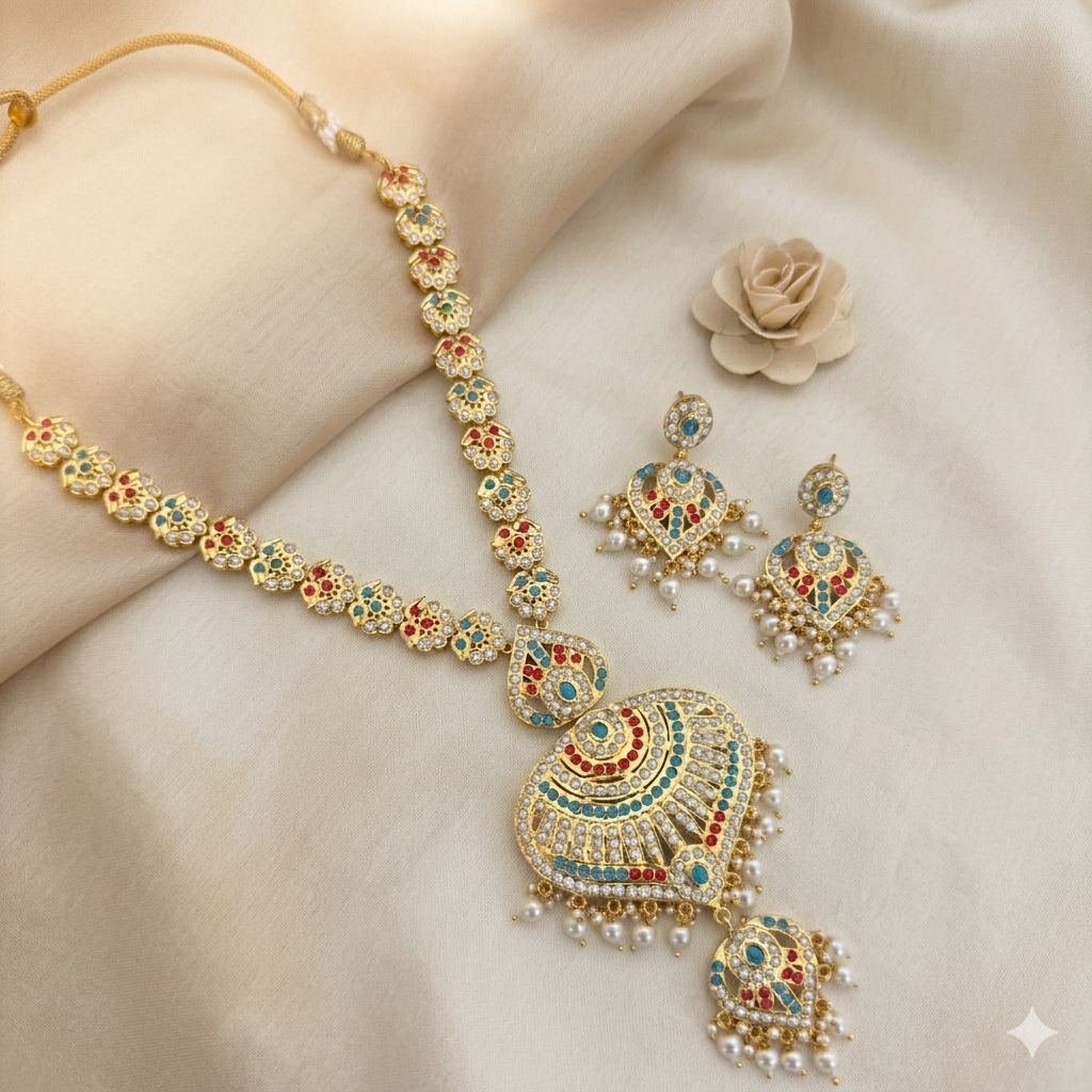 Jadau Long Necklace Set