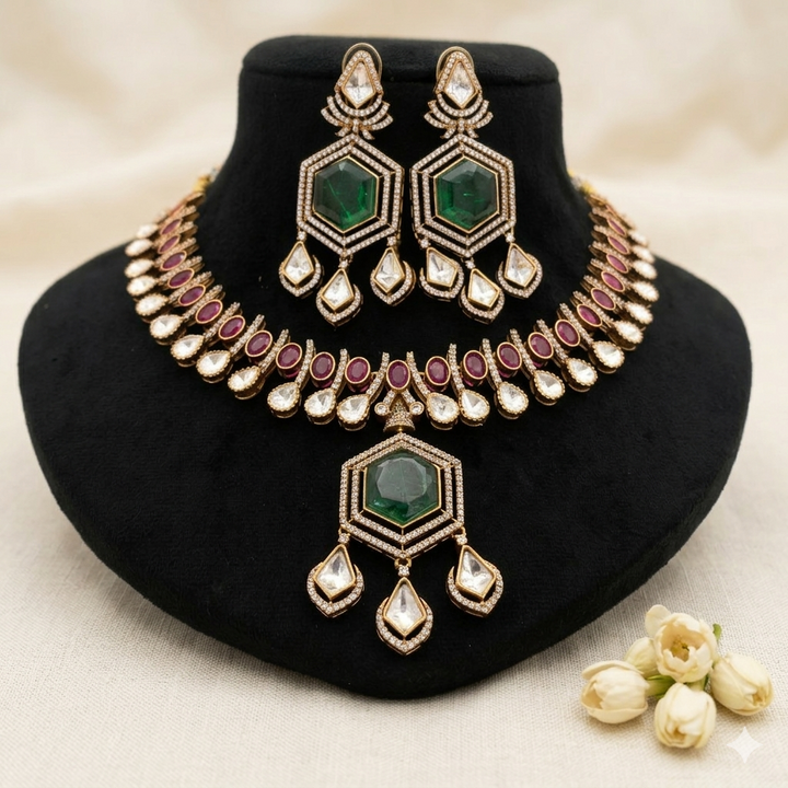 Bridal Kundan Polki Necklace Set