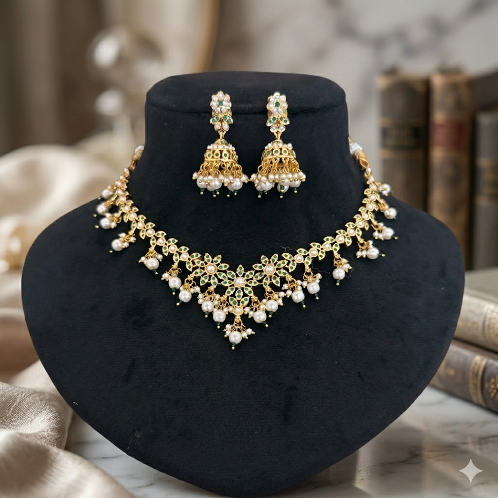 Beautiful Jadau Necklace Set