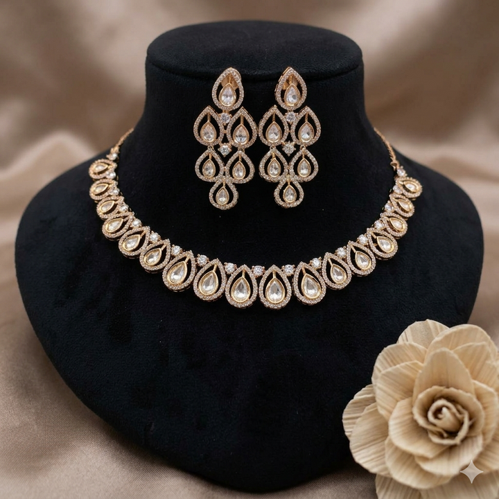 Kundan Polki Necklace Set