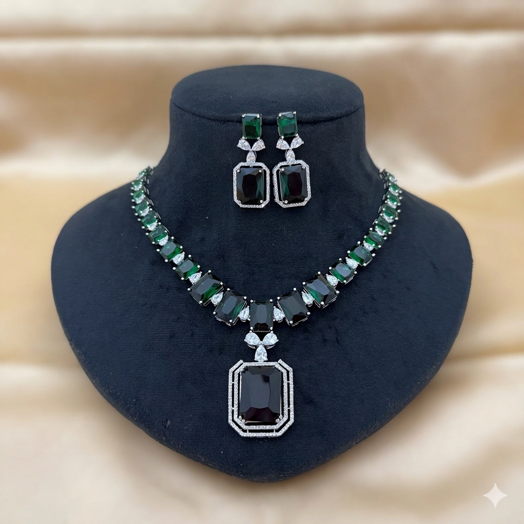 American Diamond Necklace Set