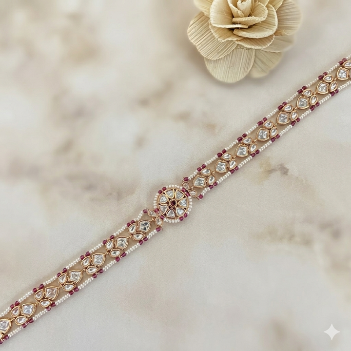 Elegant Kundan Polki Shishfool