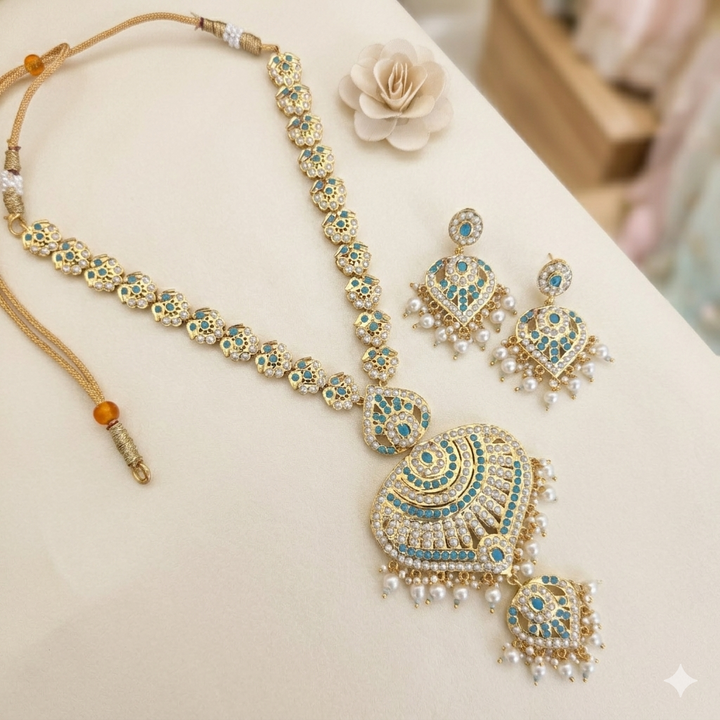 Premium Quality Jadau Long Necklace Set
