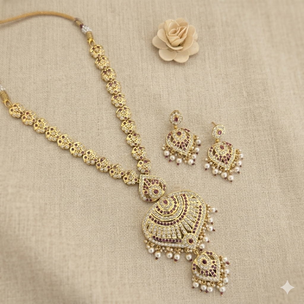 Jadau Long Necklace Set