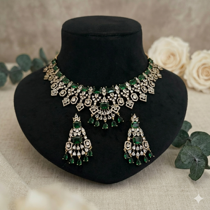 Gold Plated Zircon Necklace Set