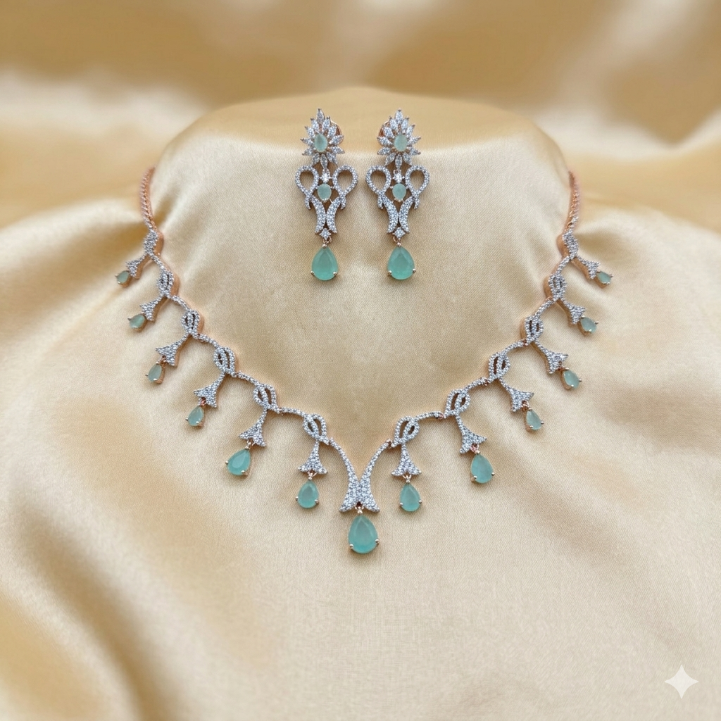 Rose Gold Plated Necklace Set