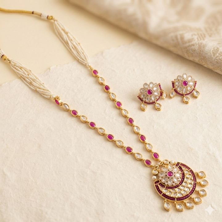 Kundan Polki Necklace Set