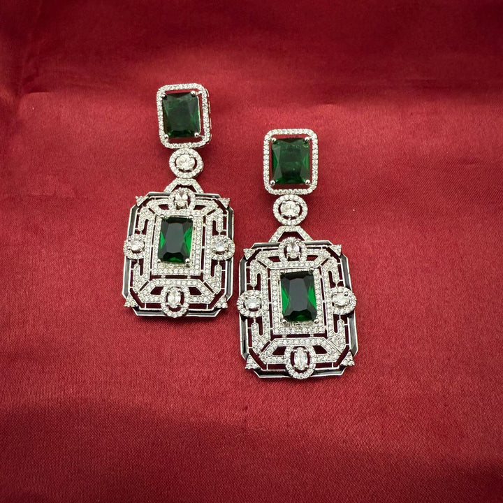 Emerald Colour Stone Necklace Set