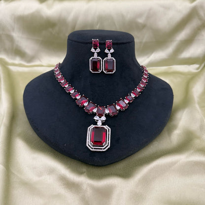 American Diamond Necklace Set