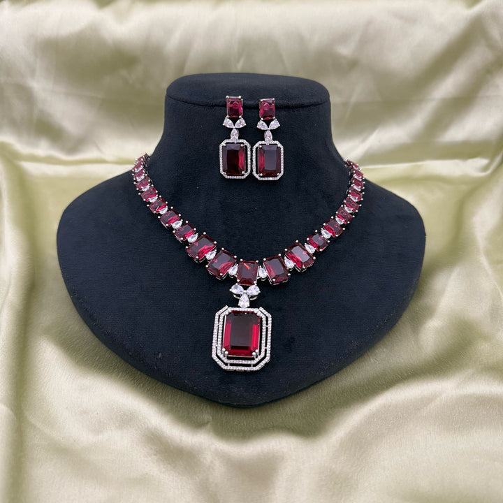 American Diamond Necklace Set