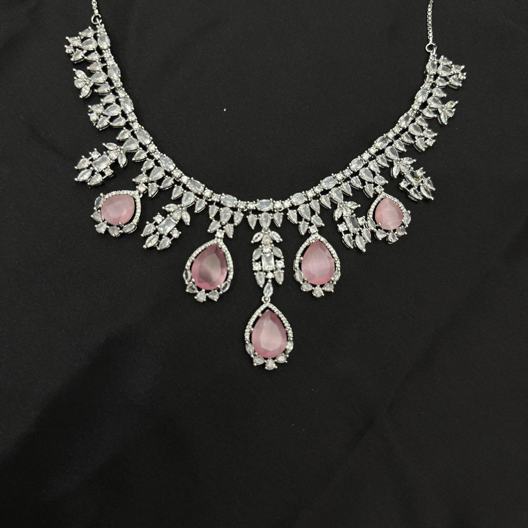 Immitation Stone Zircon Necklace Set