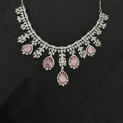 Immitation Stone Zircon Necklace Set
