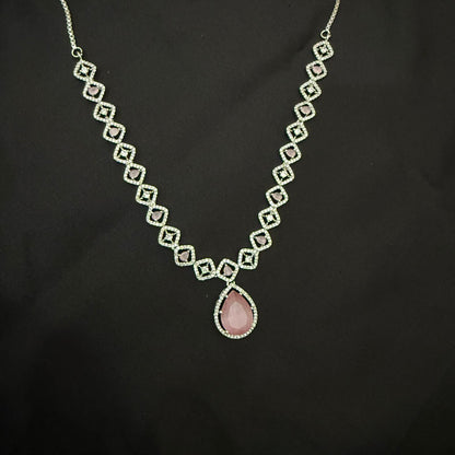 Peardrop Zircon Necklace Set