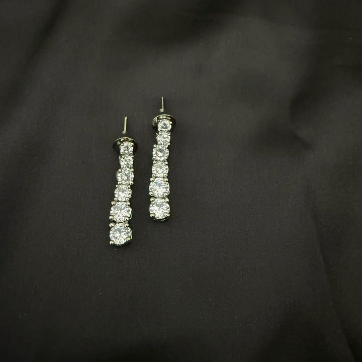 Solitaire White Diamond Necklace Set