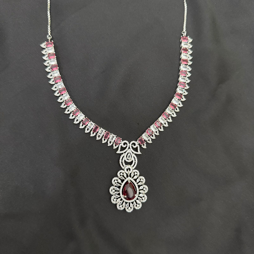 Sparkling Zirconia Necklace Set