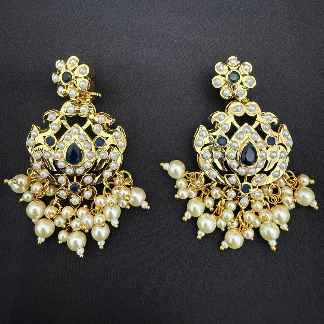Gold Plated Jadau Earrings