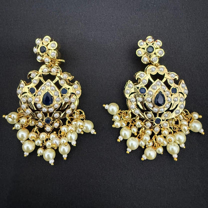 Gold Plated Jadau Earrings