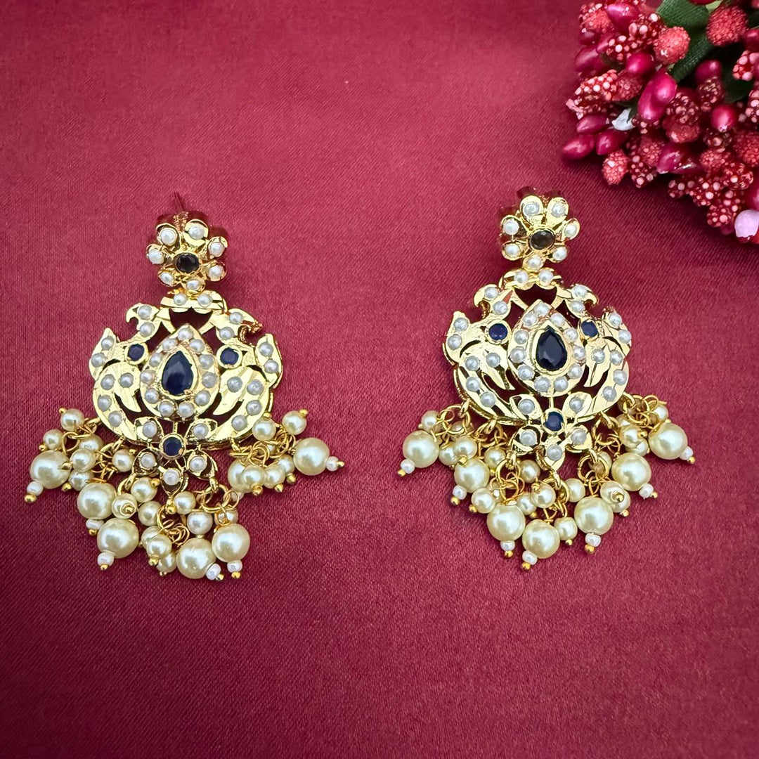 Gold Plated Jadau Earrings