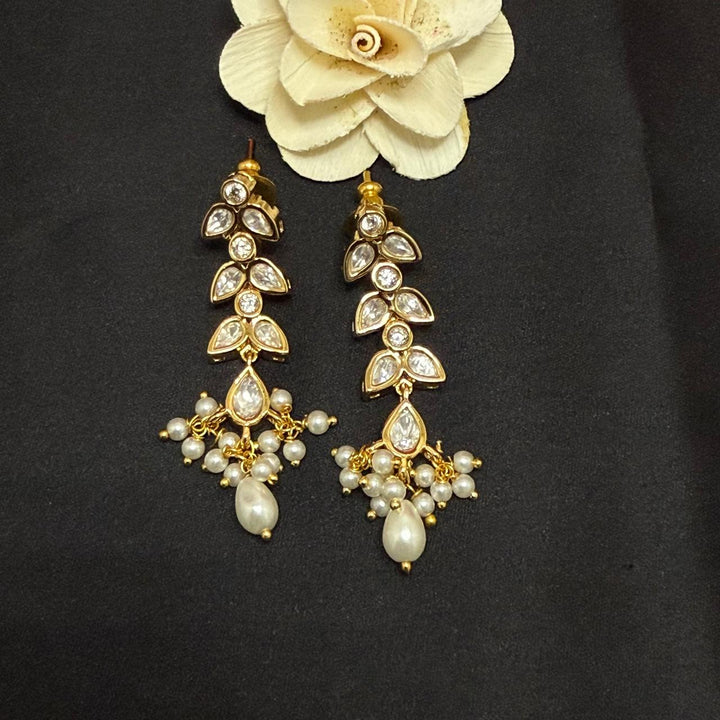 Gold Plated Polki Kundan Necklace Set