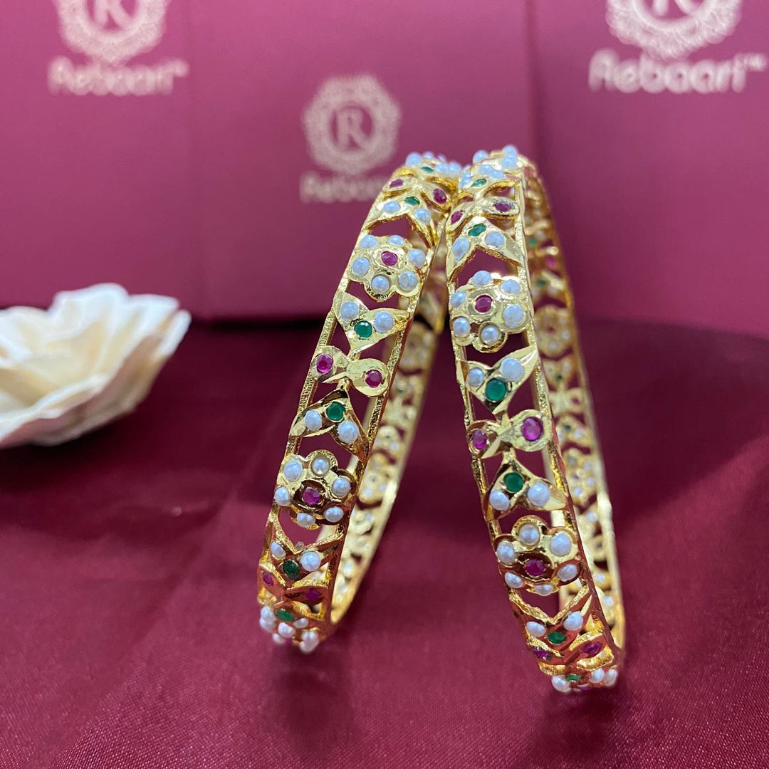 Gold Plated Jadau Bangle