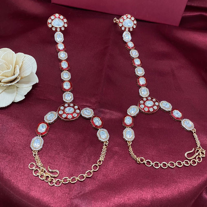 Traditional Kundan Polki Hathphool