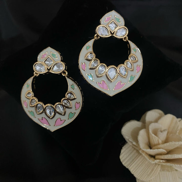 Exclusive Meenakari Kundan Polki Earrings