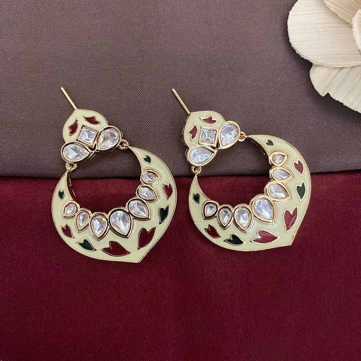 Exclusive Meenakari Kundan Polki Earrings