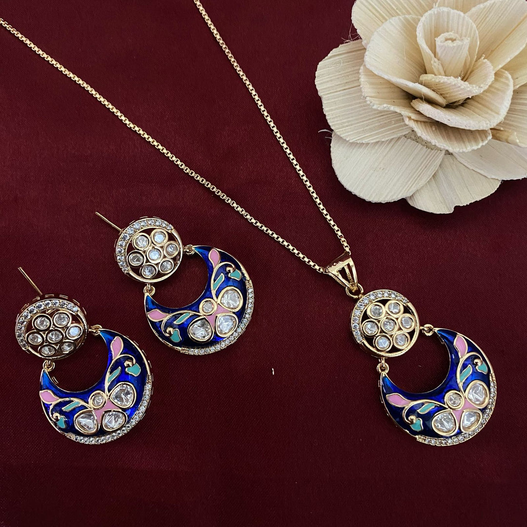 Meenakari Pendant Set