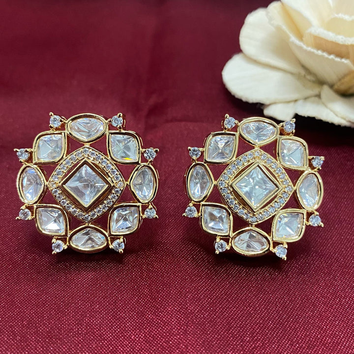 Traditional Kundan Polki Studs