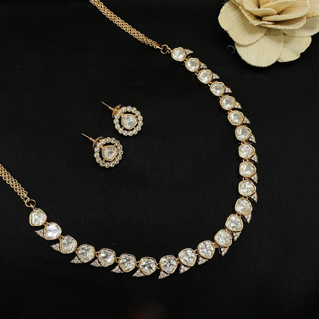 Designer Kundan Polki Necklace Set