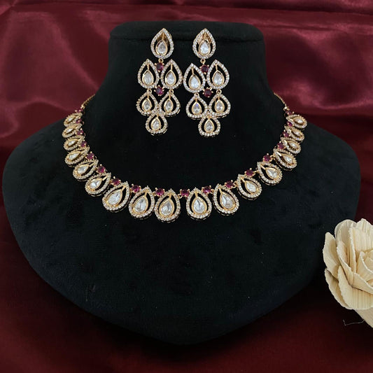 Kundan Polki Necklace Set