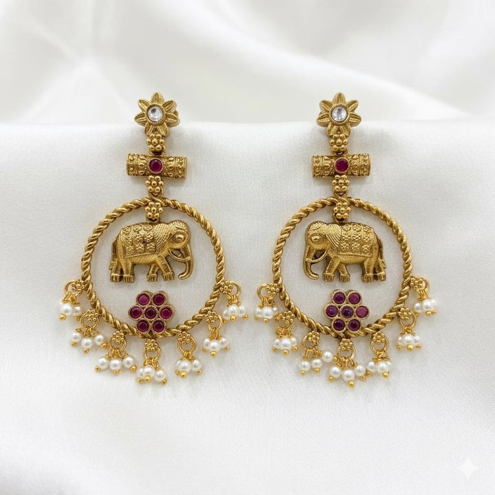 Elephant Design Antique Earrings