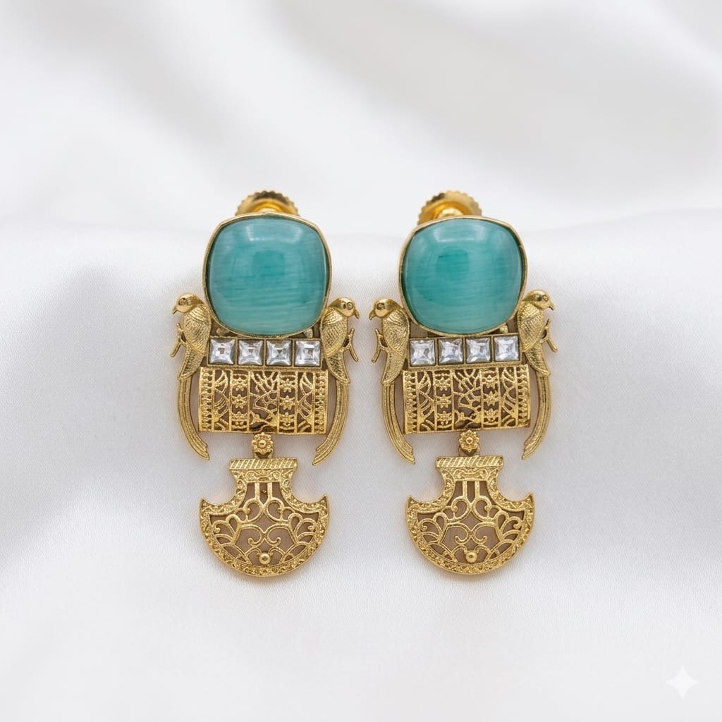 Antique Bird Design Earrings
