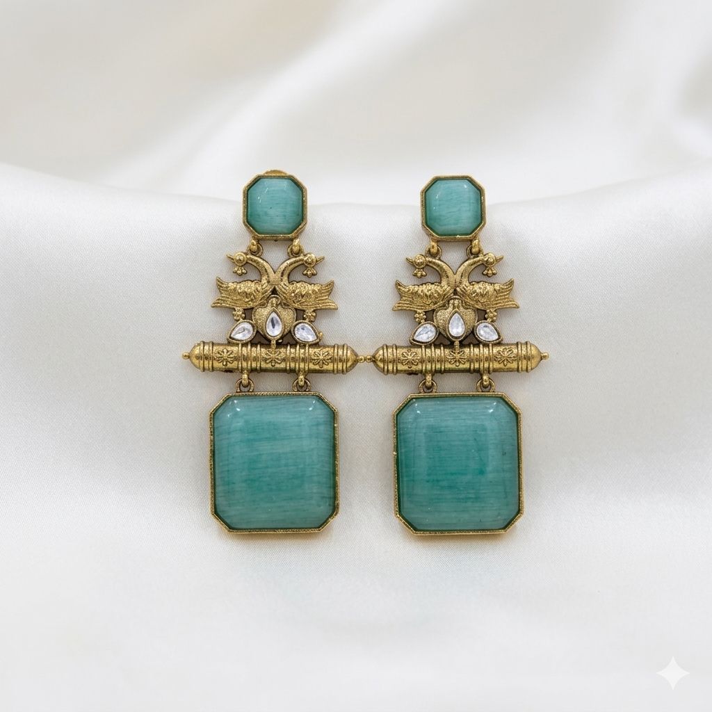 Peacock Design Antique Earrings