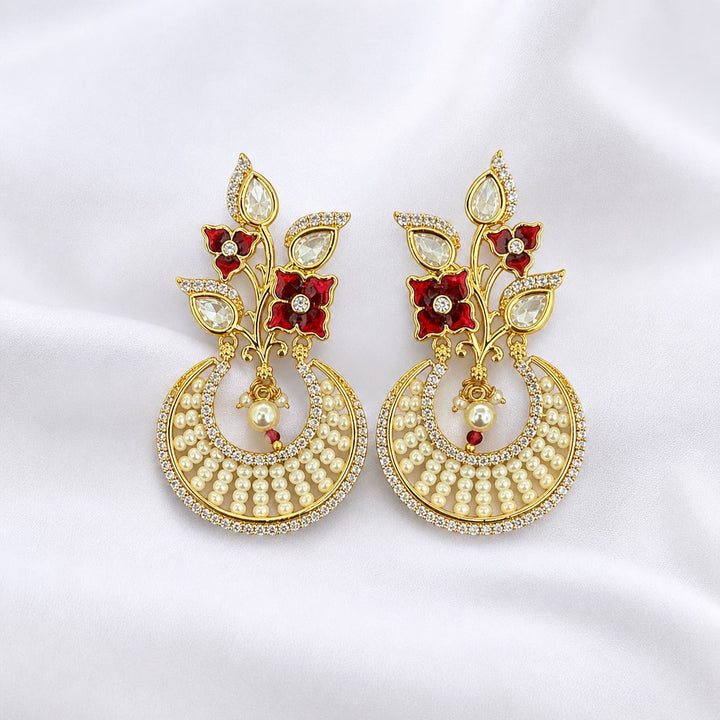 Unique Kundan Polki Earrings