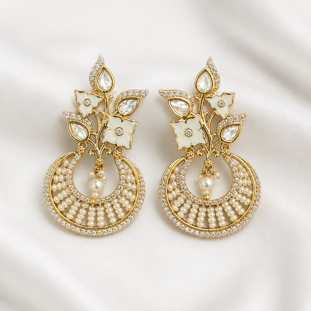 Unique Kundan Polki Earrings