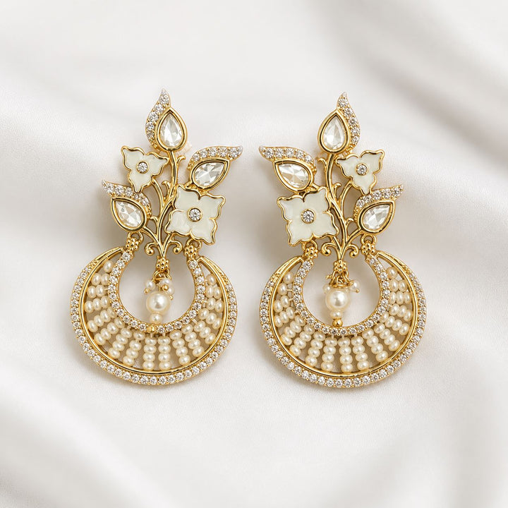 Unique Kundan Polki Earrings