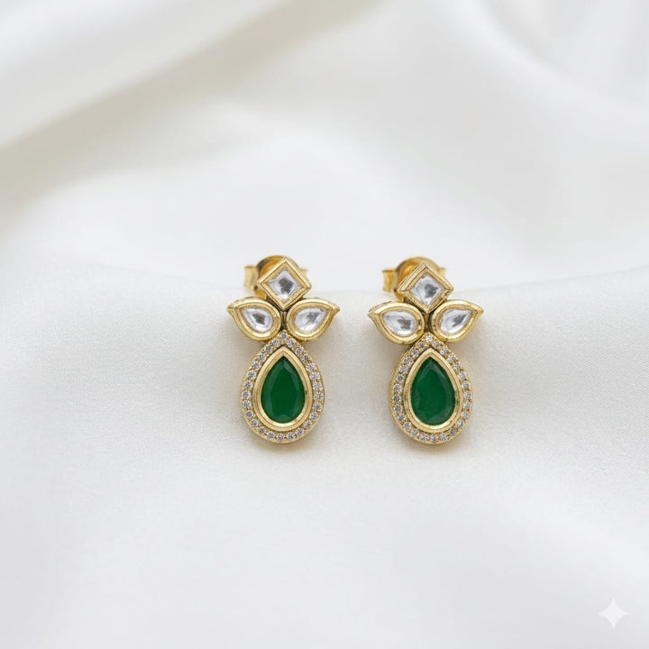 Droplet Kundan Polki Earrings