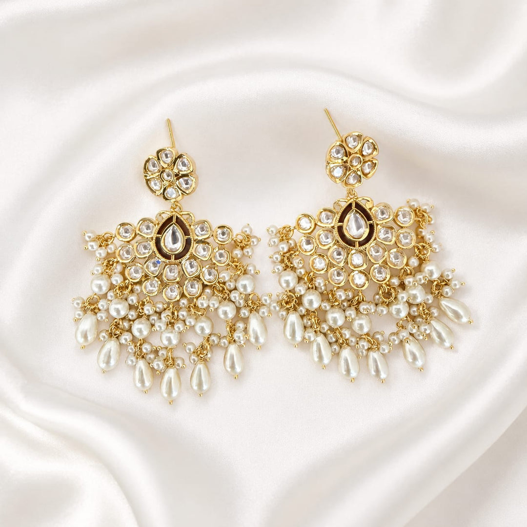 Elegant Kundan Chandbali Earrings