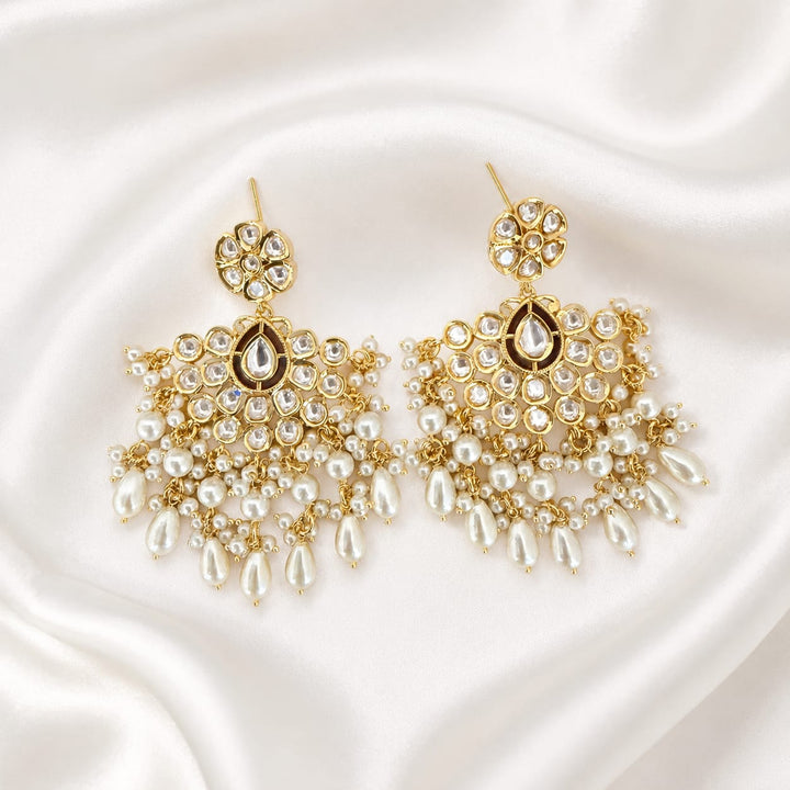 Elegant Kundan Chandbali Earrings