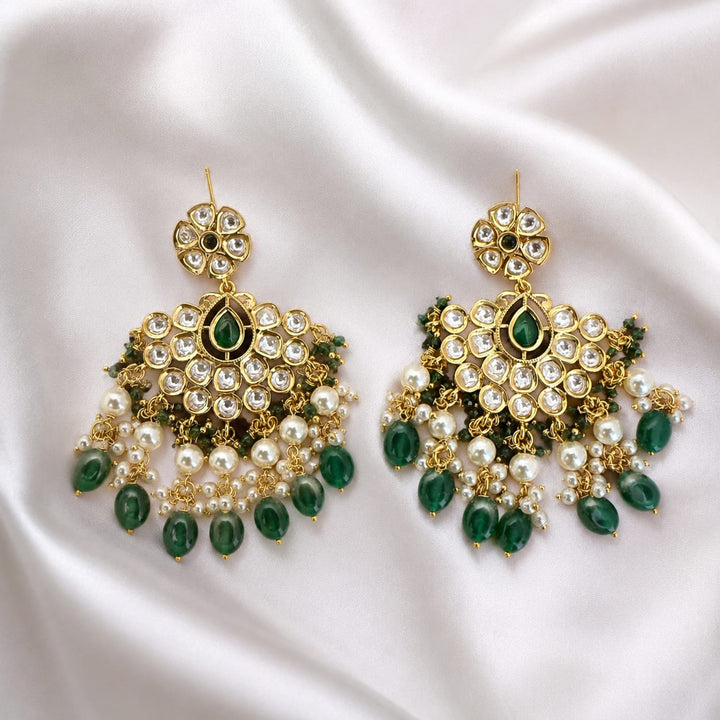Elegant Kundan Chandbali Earrings