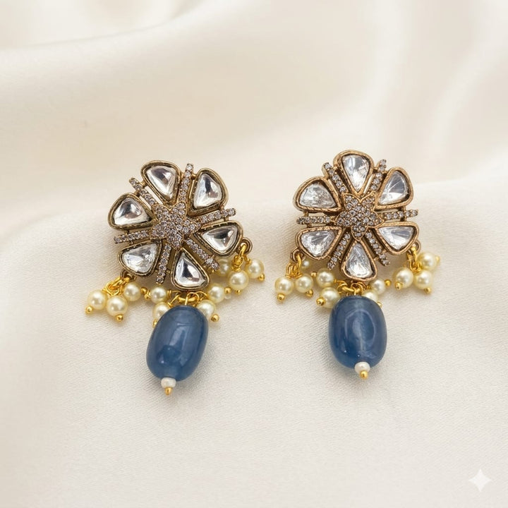 Round Design Kundan Polki Studs