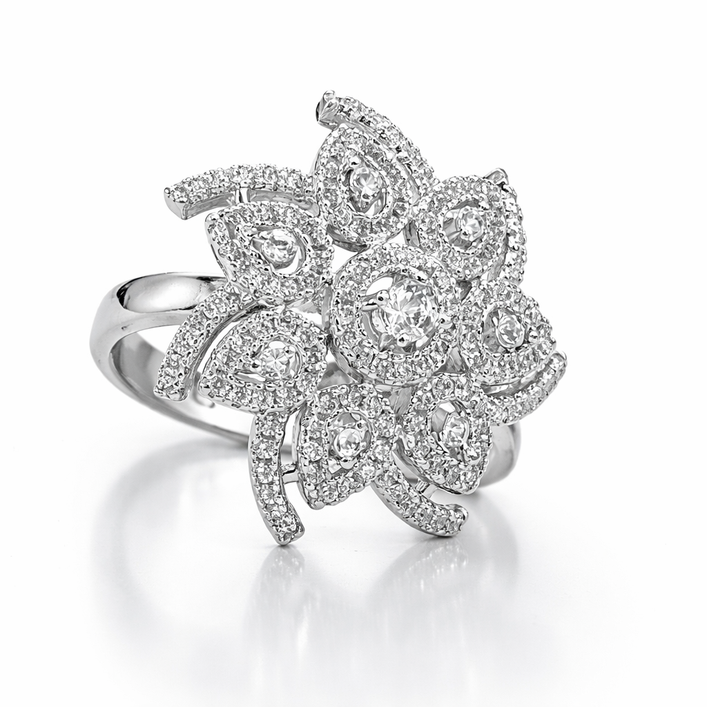 Unique Design Zircon Ring