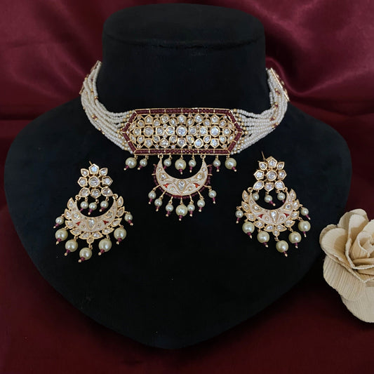 Royal Kundan Polki Choker Set