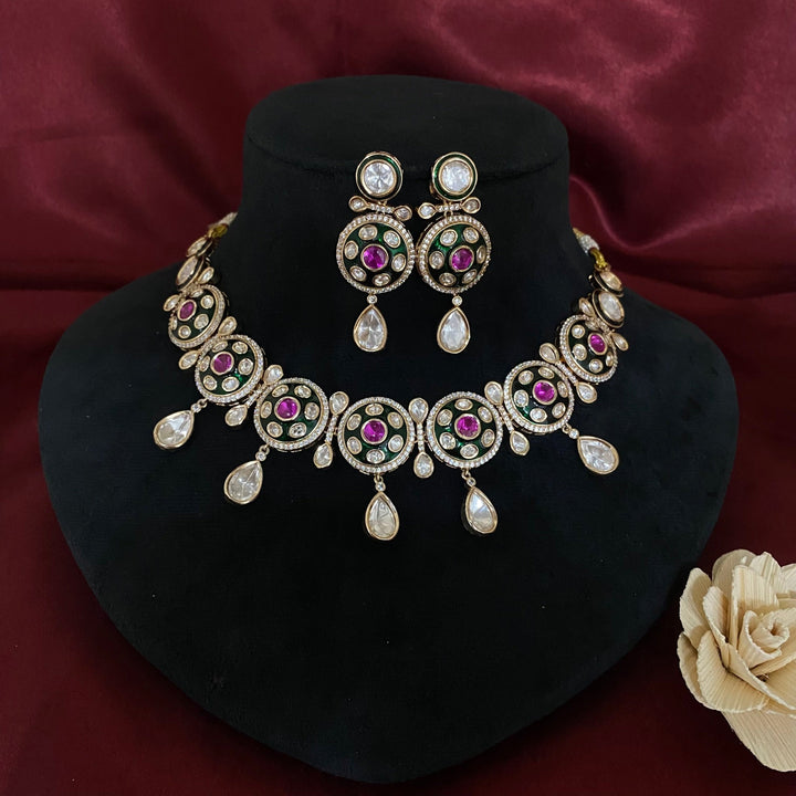 Twinkling Elegant Meenakari Necklace Set