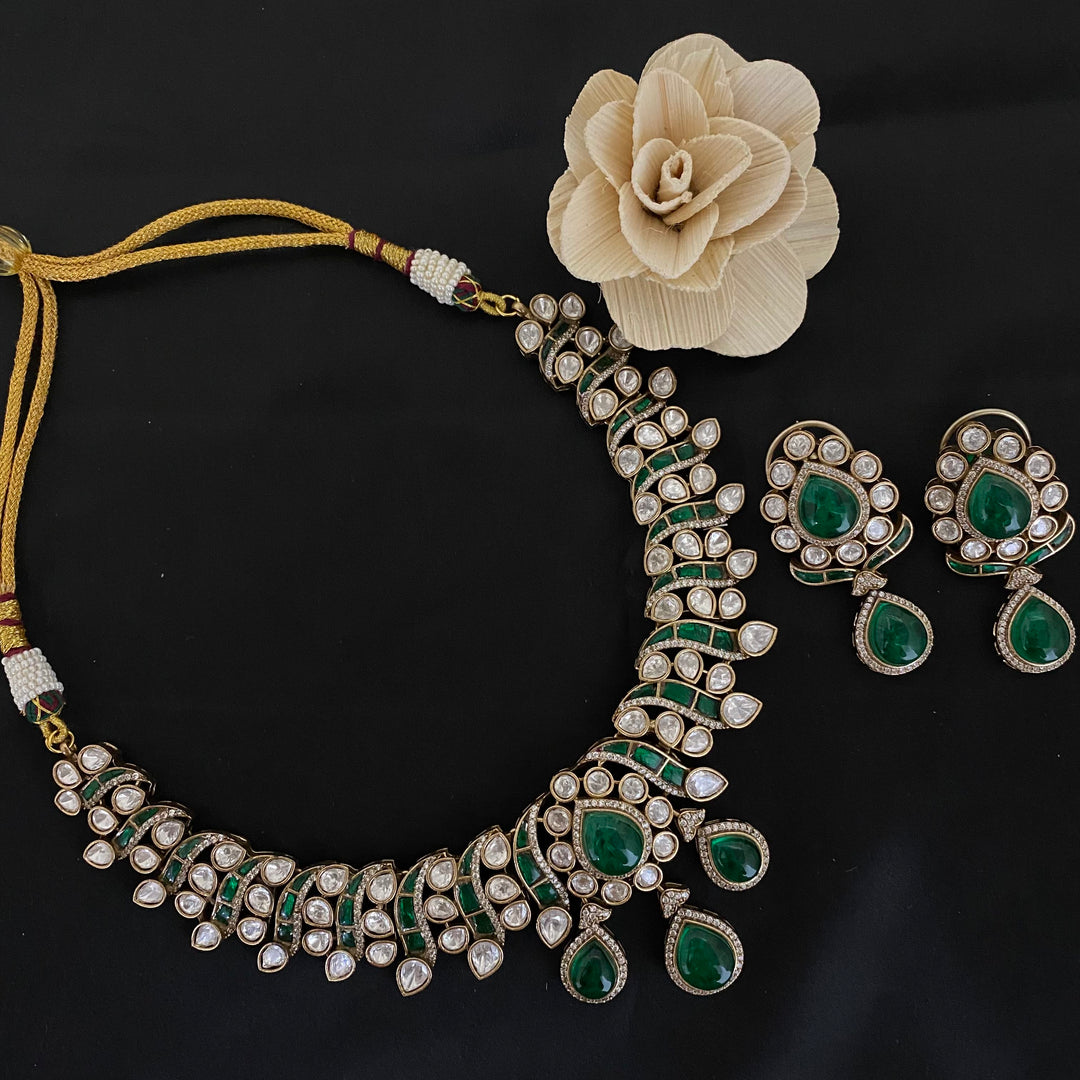 Fusion Kundan Polki Necklace Set