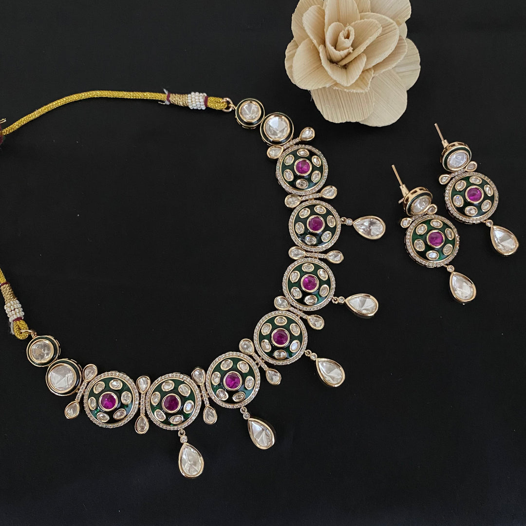 Twinkling Elegant Meenakari Necklace Set