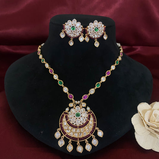 Kundan Polki Necklace Set